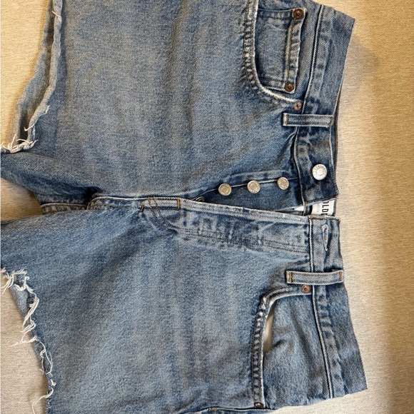 Agolde Blue Jean Shorts - Picture 1 of 3